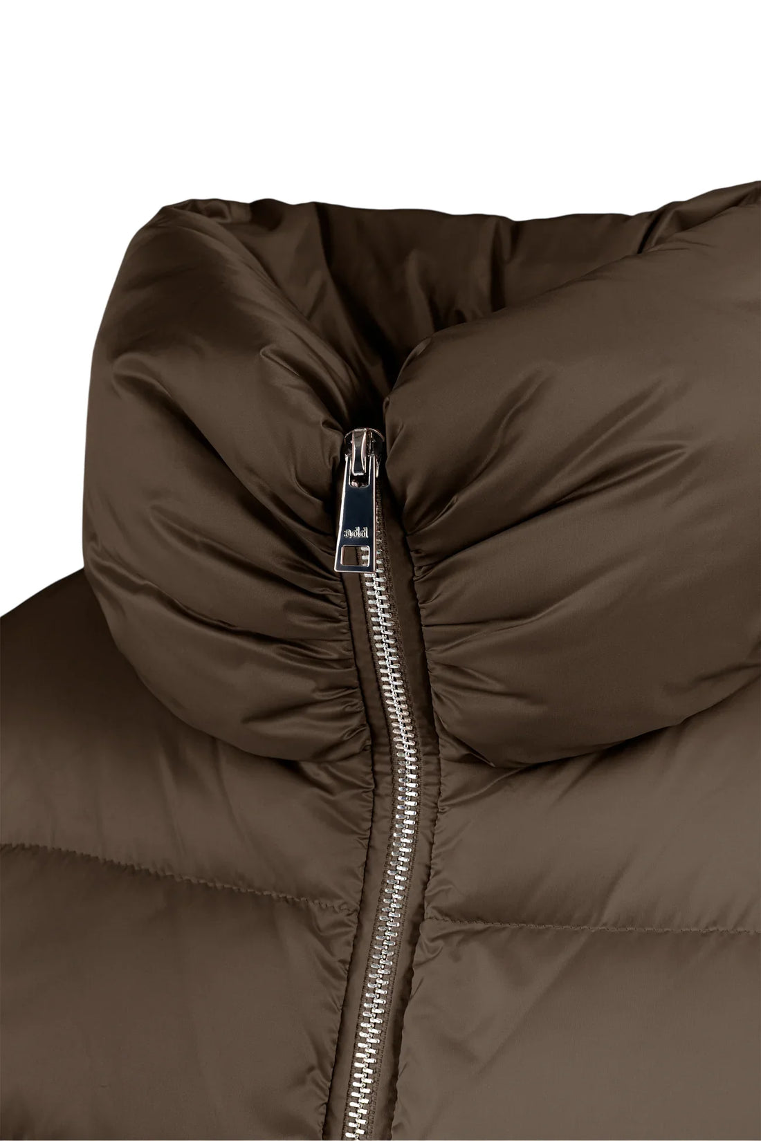 cappa in nylon satinato con polsini removibili