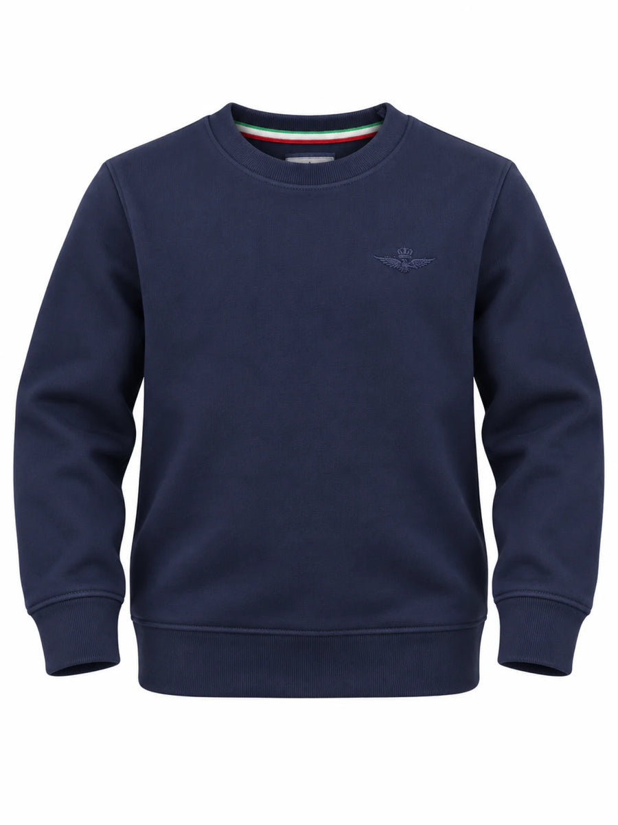 Aeronautica Militare felpa bambino con logo blu 262FE0065A B08 AERONAUTICA MILITARE