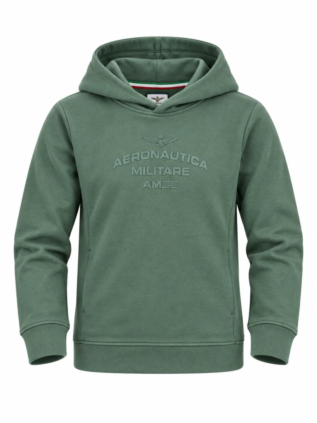 Aeronautica Militare felpa con cappuccio bambino verde