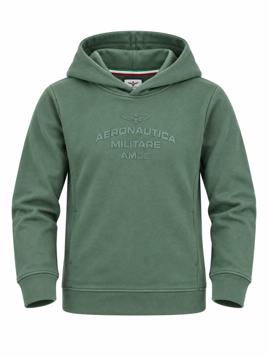 Aeronautica Militare felpa con cappuccio bambino verde 262FE0078A V46 AERONAUTICA MILITARE