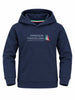 Aeronautica Militare felpa con cappuccio bambino stampa logo blu