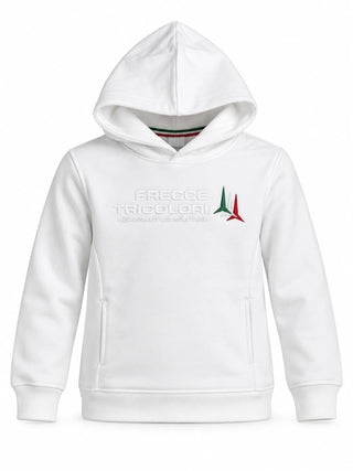 Aeronautica Militare felpa con cappuccio bambino stampa logo bianco latte 262FE0079A W02 AERONAUTICA MILITARE