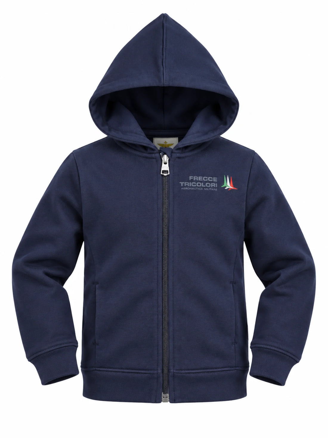 Aeronautica Militare felpa con zip e cappuccio bambino blu