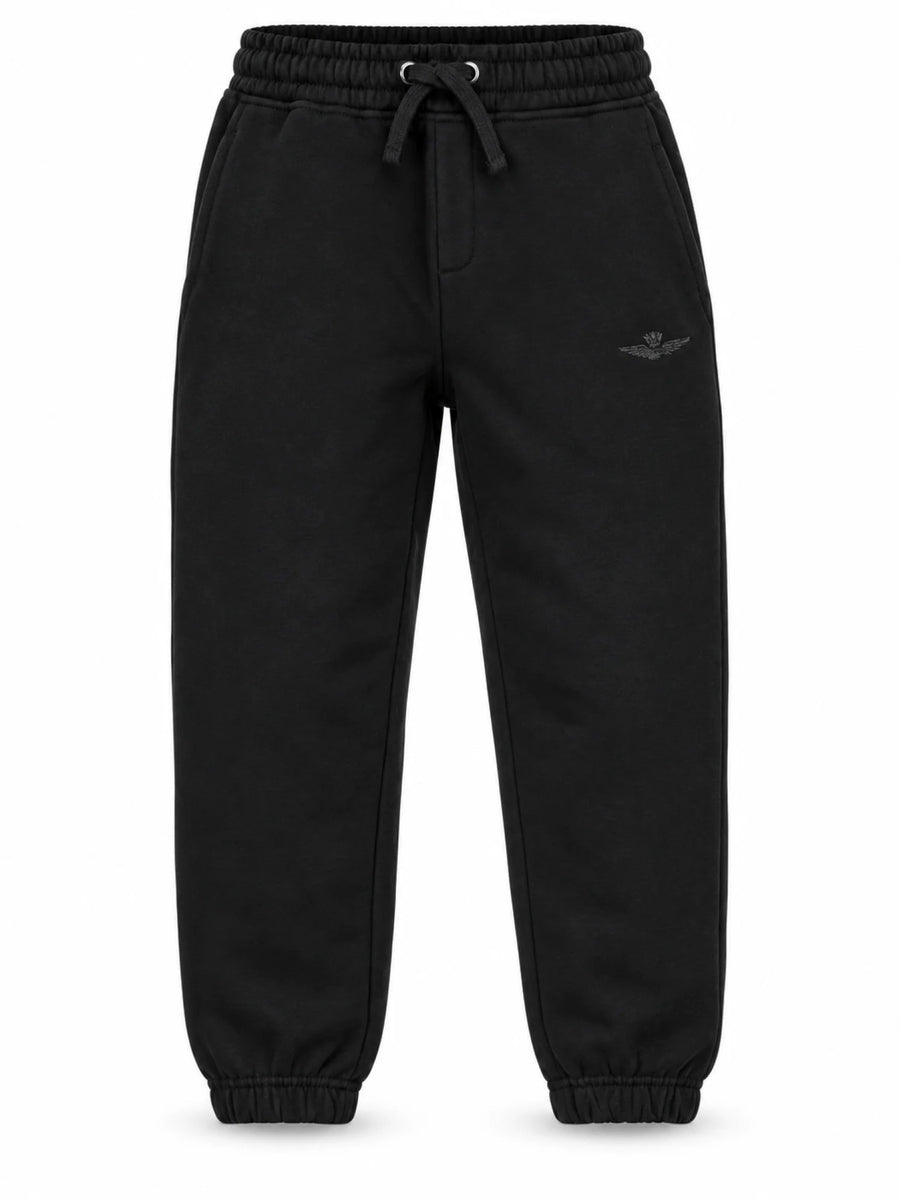 Aeronautica Militare pantaloni joggers bambino con logo nero 262PF0023A N01 AERONAUTICA MILITARE