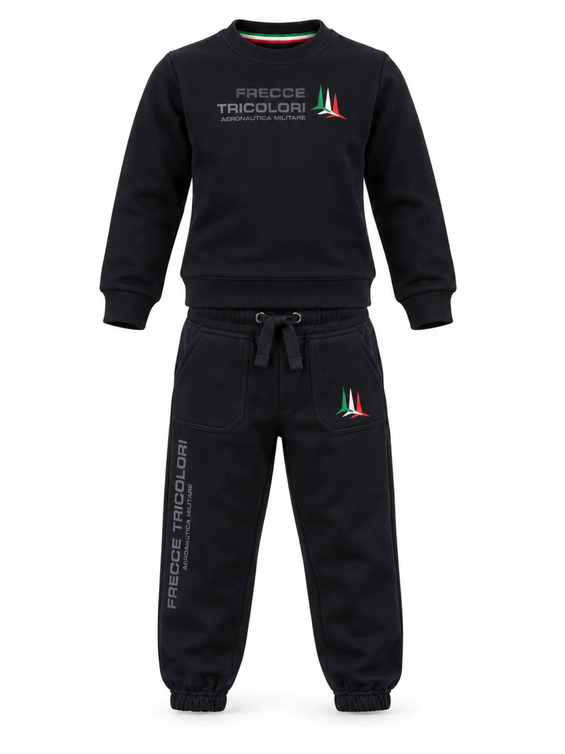 Aeronautica Militare completo bambino felpa e pantaloni nero