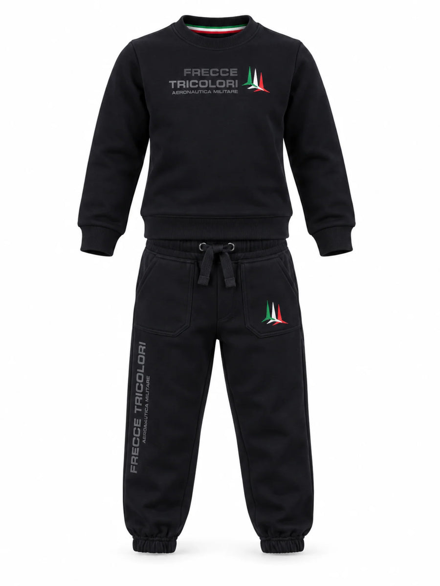 Aeronautica Militare completo bambino felpa e pantaloni nero 262TF0014A N01 AERONAUTICA MILITARE