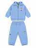 Aeronautica Militare tuta sportiva neonato felpa con zip e pantaloni celeste