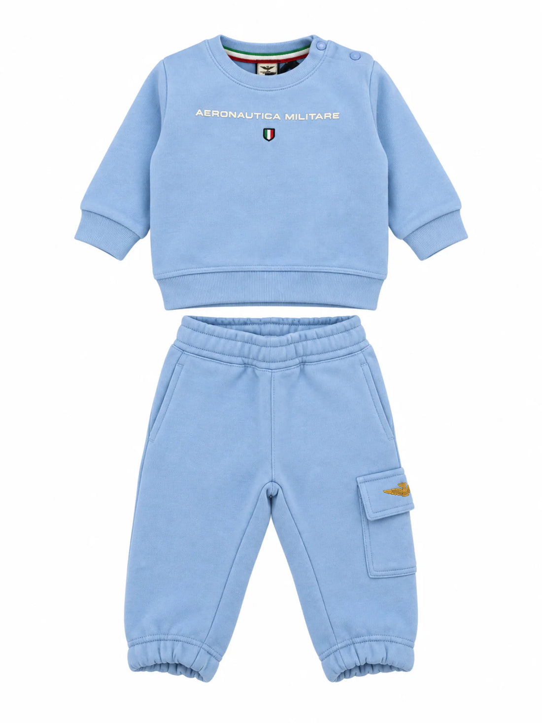 Aeronautica Militare tuta sportiva neonato felpa e pantaloni celeste