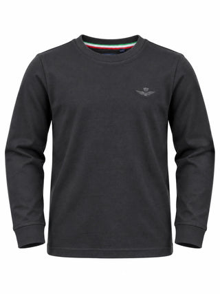 Aeronautica Militare T-shirt manica lunga bambino nero 262TS0055A N01 AERONAUTICA MILITARE