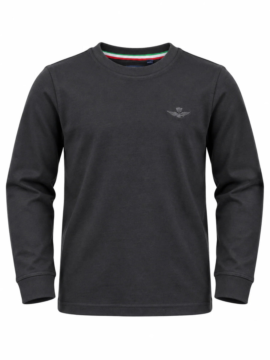 Aeronautica Militare T-shirt manica lunga bambino nero 262TS0055A N01 AERONAUTICA MILITARE