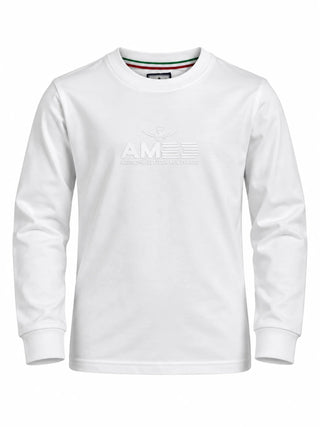 Aeronautica Militare T-shirt manica lunga bambino con logo bianco 262TS0072A W02 AERONAUTICA MILITARE