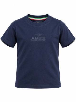 Aeronautica Militare T-shirt manica corta bambino con logo blu 262TS0075A B08 AERONAUTICA MILITARE