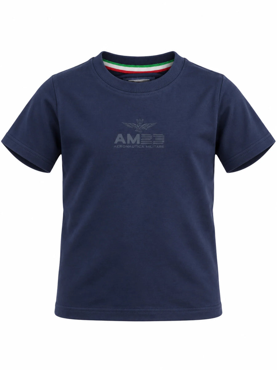 Aeronautica Militare T-shirt manica corta bambino con logo blu 262TS0075A B08 AERONAUTICA MILITARE