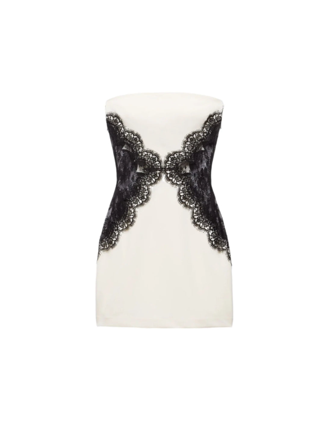 Aniye By abito corto smanicato con pizzo Bitta panna nero
