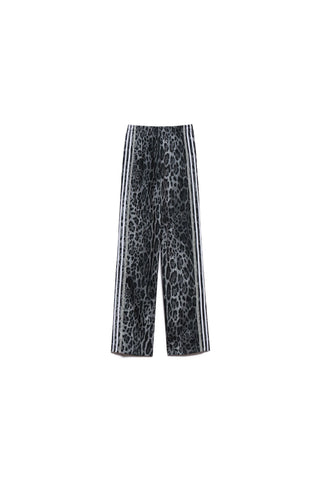 Aniye By pantaloni donna Jodie wide leg animalier grigio 181064 02536 ANIYE BY