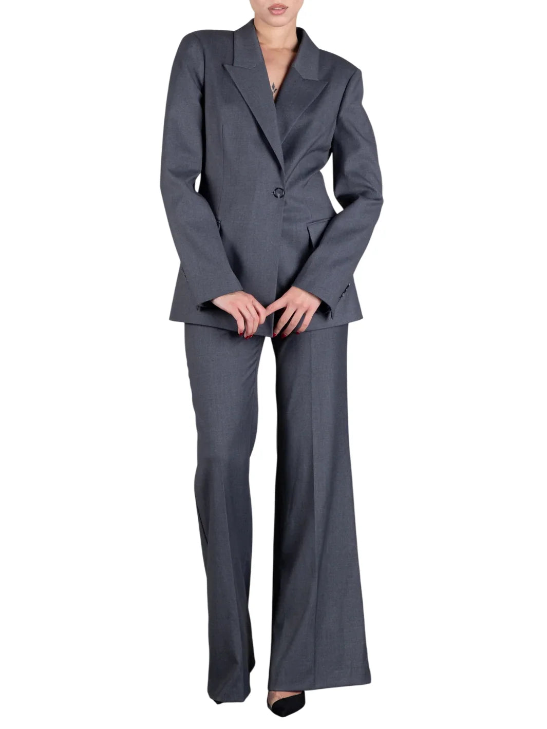 Aniye By giacca blazer Rio donna doppiopetto grigio melange