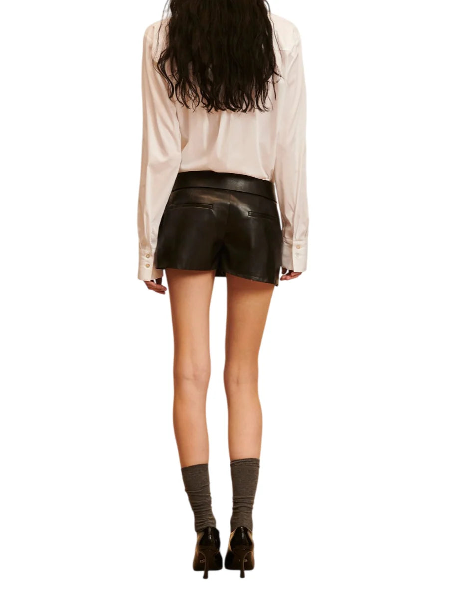 Aniye By gonna pantaloncino donna in ecopelle Caly nero