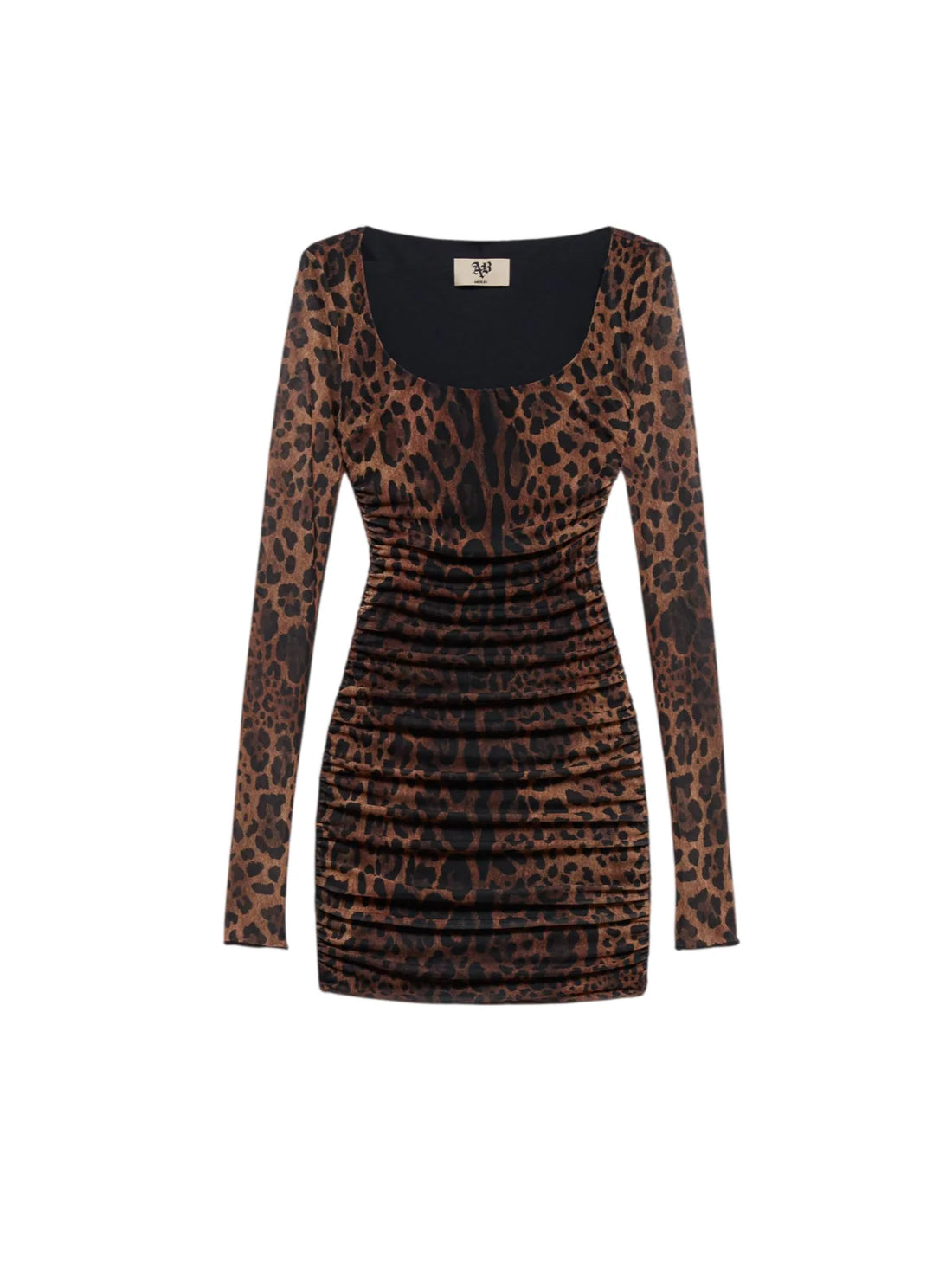 Aniye By abito corto Lulù stampa animalier marrone nero