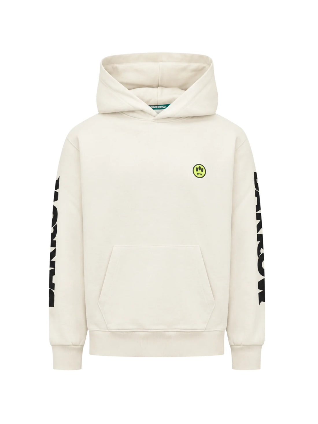 Barrow felpa unisex con cappuccio stampe logo panna