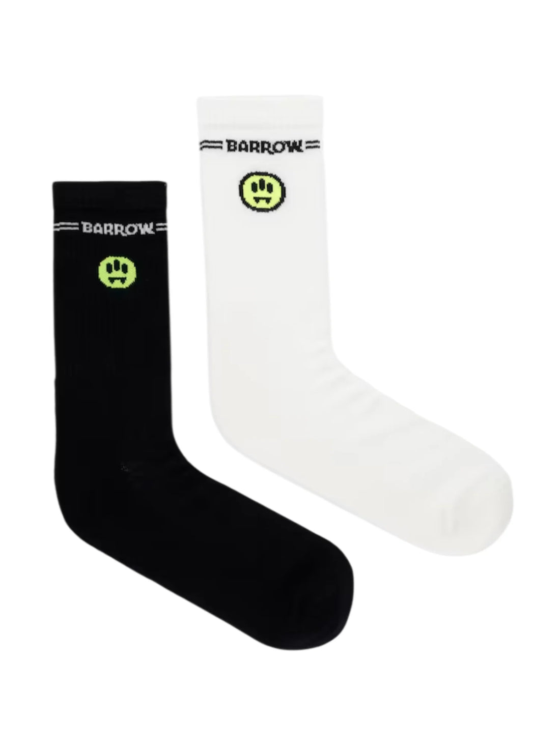 Barrow set 2 calzini unisex con logo panna nero