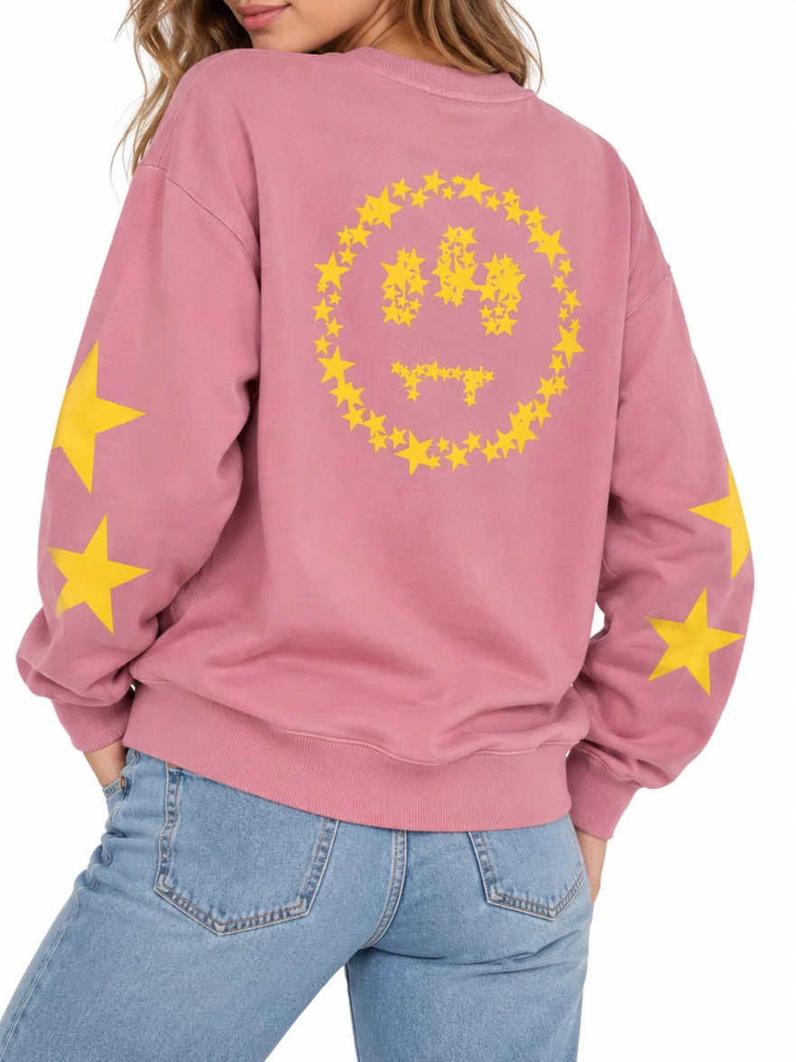 Barrow felpa unisex con stampa logo rosa