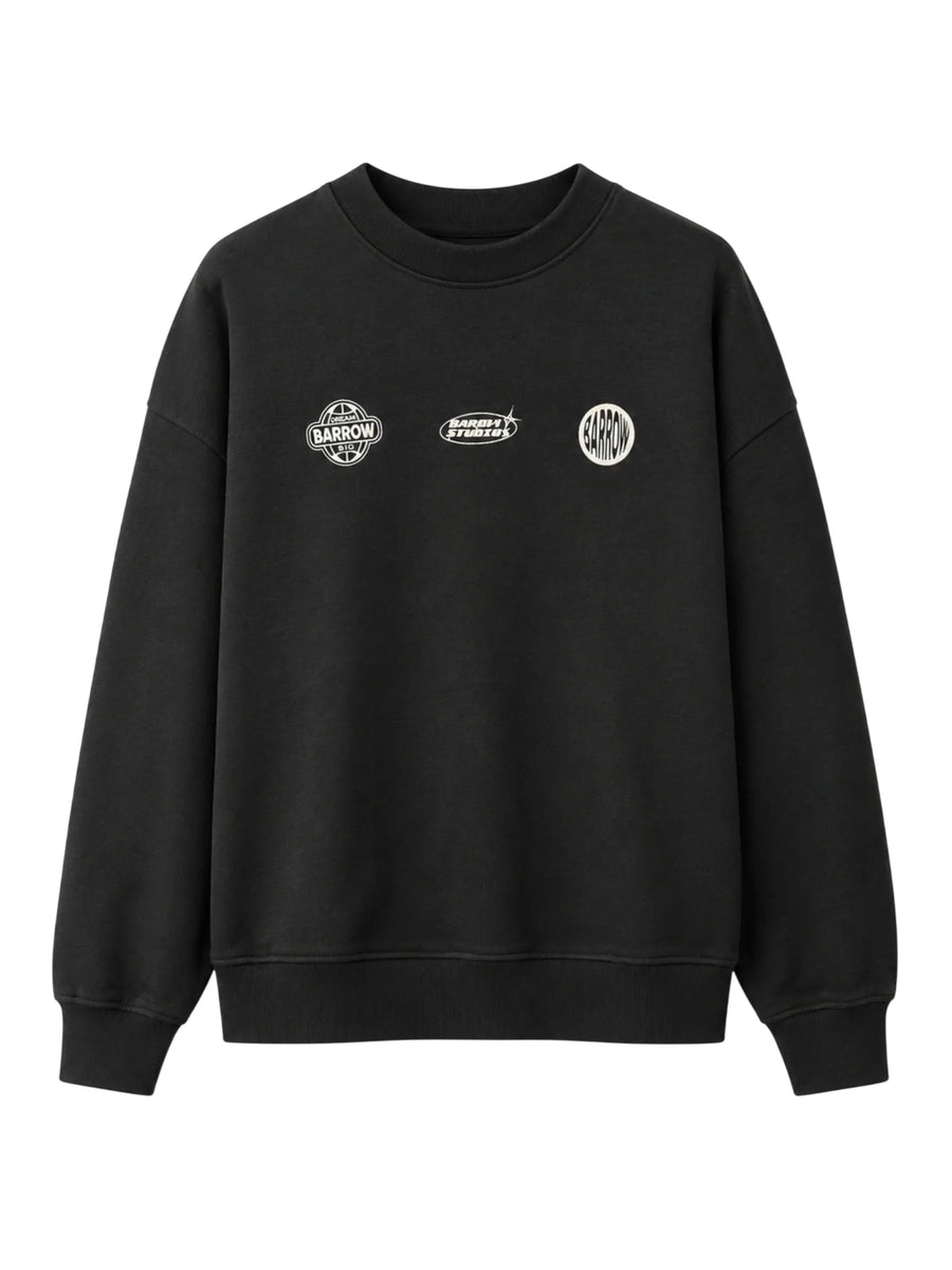 Barrow felpa unisex con stampe logo nero F6BWUASW053 110 BARROW 
