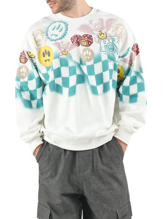 Barrow felpa unisex con stampe iconiche multicolor panna F6BWUASW071 412 BARROW 