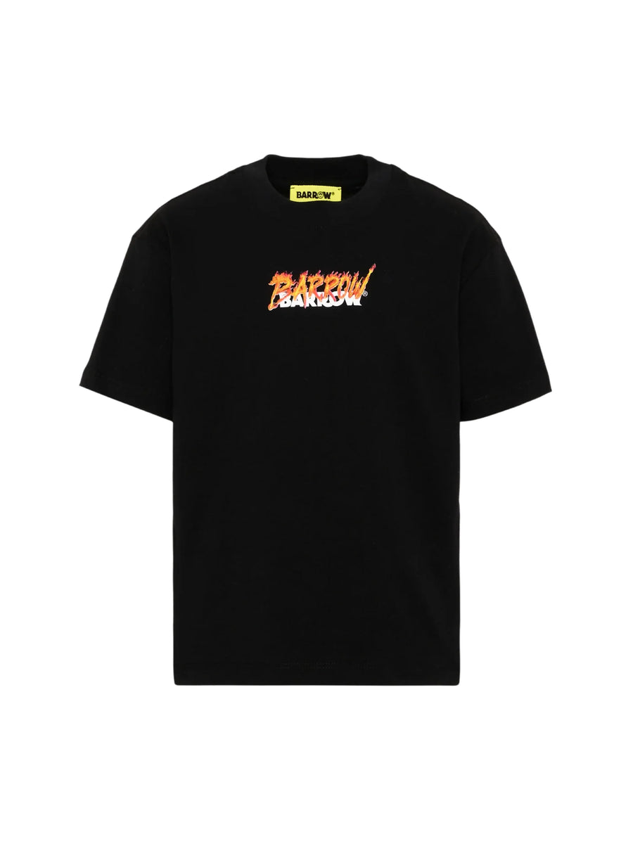 Barrow T-shirt manica corta bambino con stampe nero