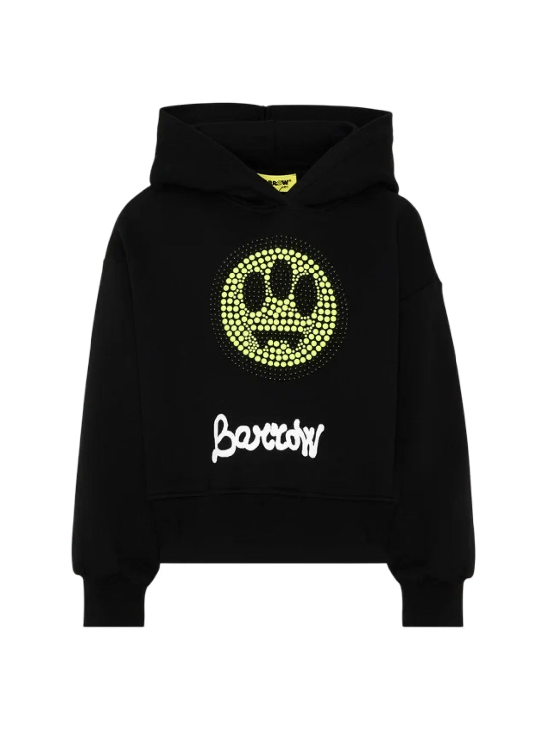 Barrow felpa con cappuccio bambina logo borchiato nero
