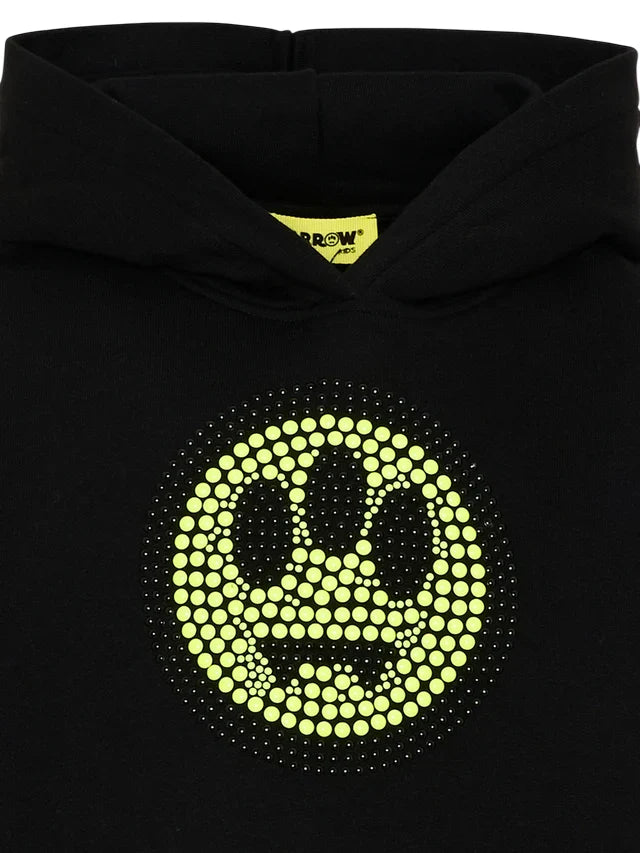 Barrow felpa con cappuccio bambina logo borchiato nero