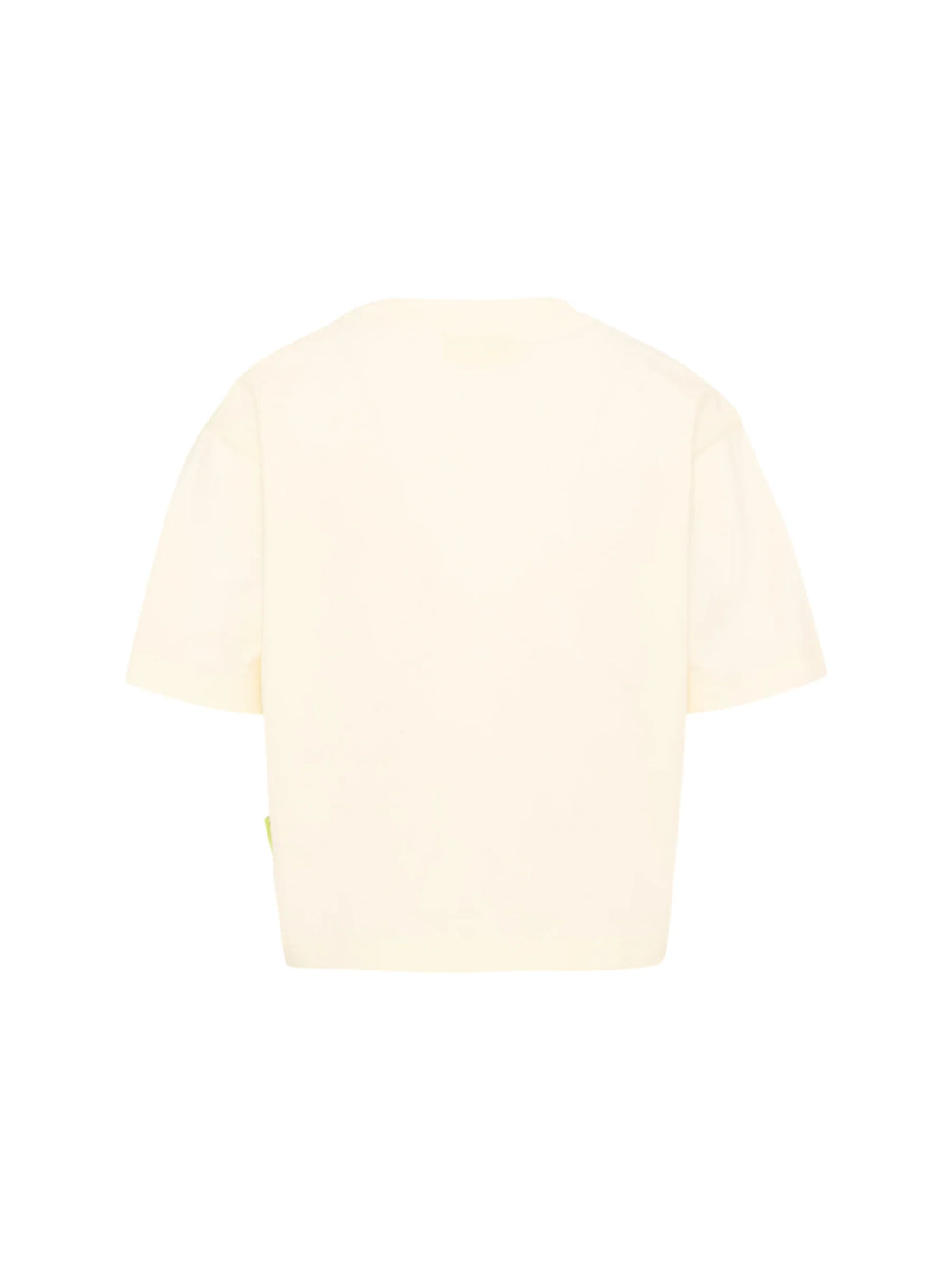 Barrow T-shirt bambina manica corta stampa logo panna