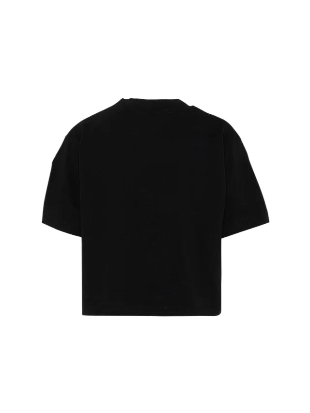 Barrow T-shirt bambina manica corta stampa logo nero
