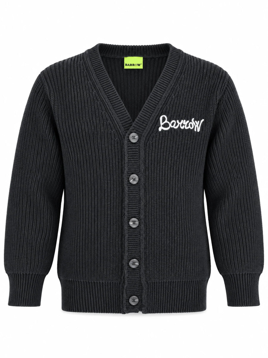 Barrow cardigan misto lana bambino unisex nero F6BKJUCA050 110 BARROW KIDS 