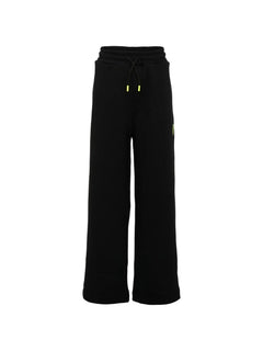 Barrow pantaloni unisex bambino wide leg in felpa nero