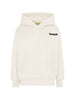 Barrow felpa unisex bambino con cappuccio stampa logo panna