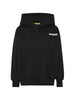Barrow felpa unisex bambino con cappuccio stampa logo nero