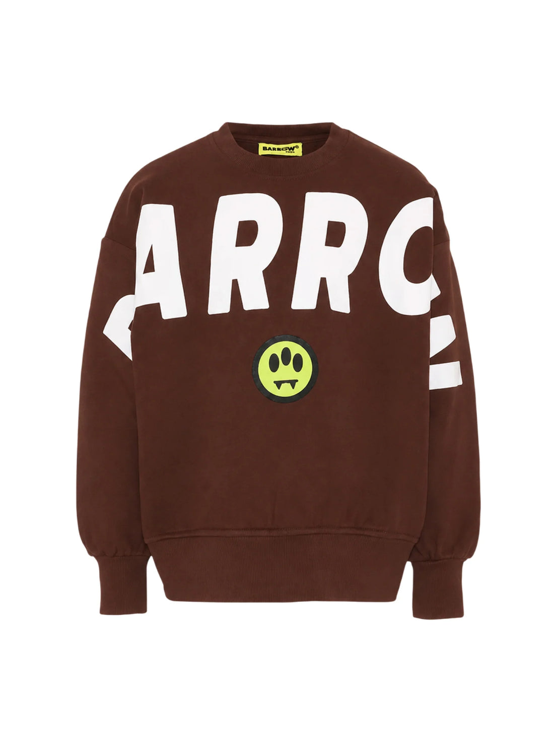 Barrow felpa unisex bambino con stampa logo marrone