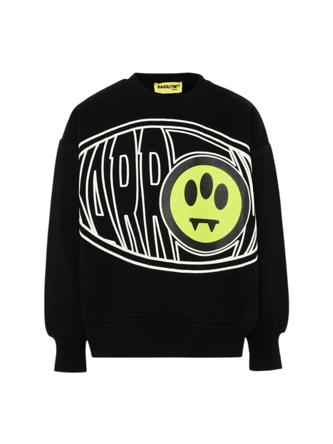 Barrow felpa unisex bambino con logo iconico nero