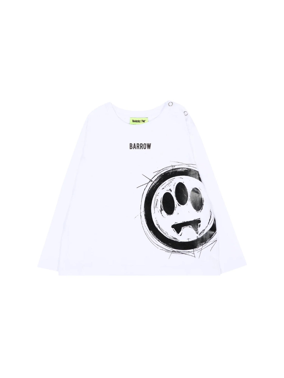 Barrow T-shirt manica lunga neonato in jersey bianco