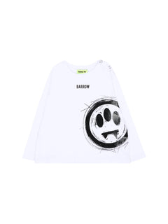 Barrow T-shirt manica lunga neonato in jersey bianco