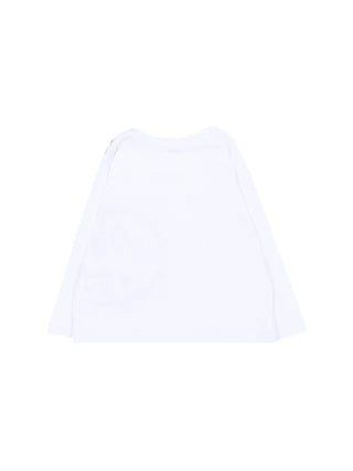 Barrow T-shirt manica lunga neonato in jersey bianco