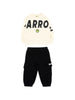 Barrow tuta sportiva neonato unisex felpa pantaloni panna nero