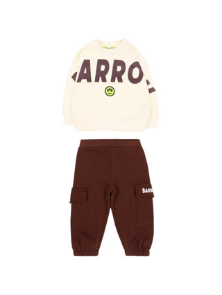 set: sweatshirt/sweatpants F6BKUNSF189 013-408 BARROW KIDS 