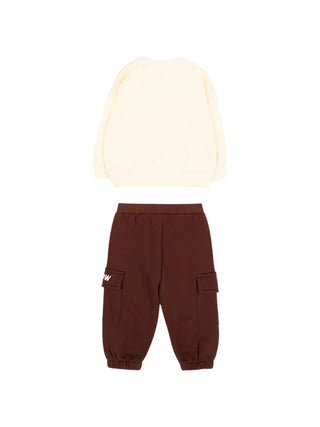 set: sweatshirt/sweatpants F6BKUNSF189 013-408 BARROW KIDS