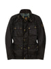 Belstaff giubbino uomo in cotone cerato Millerain nero