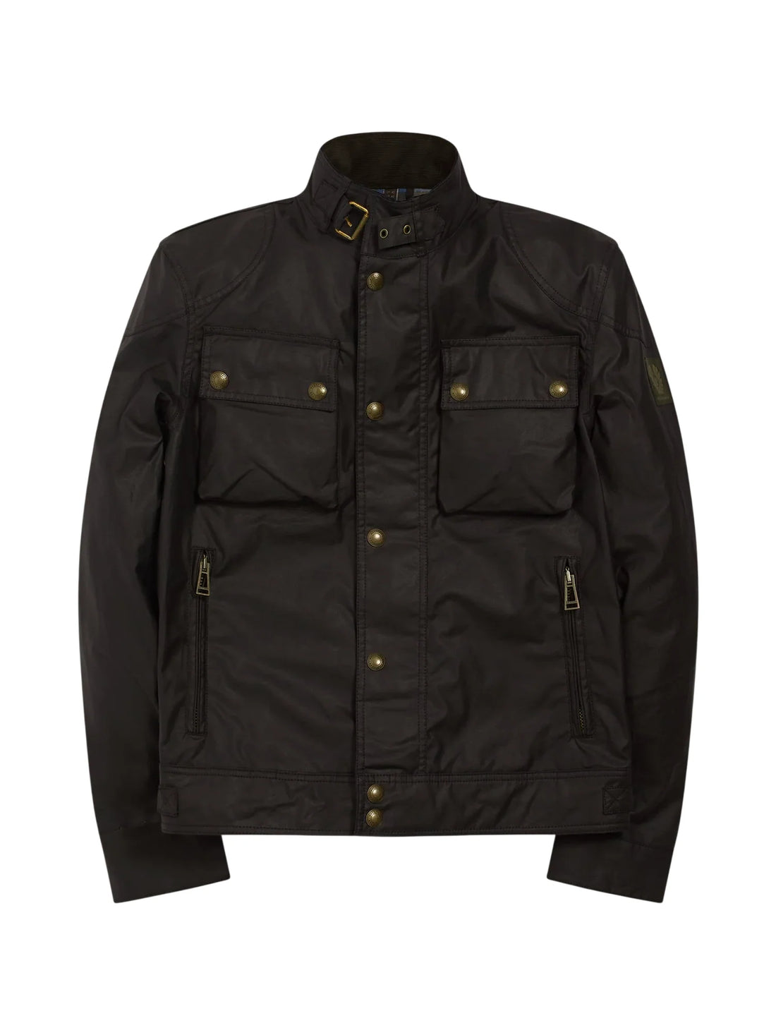 Belstaff giubbino uomo Racemaster in cotone cerato nero