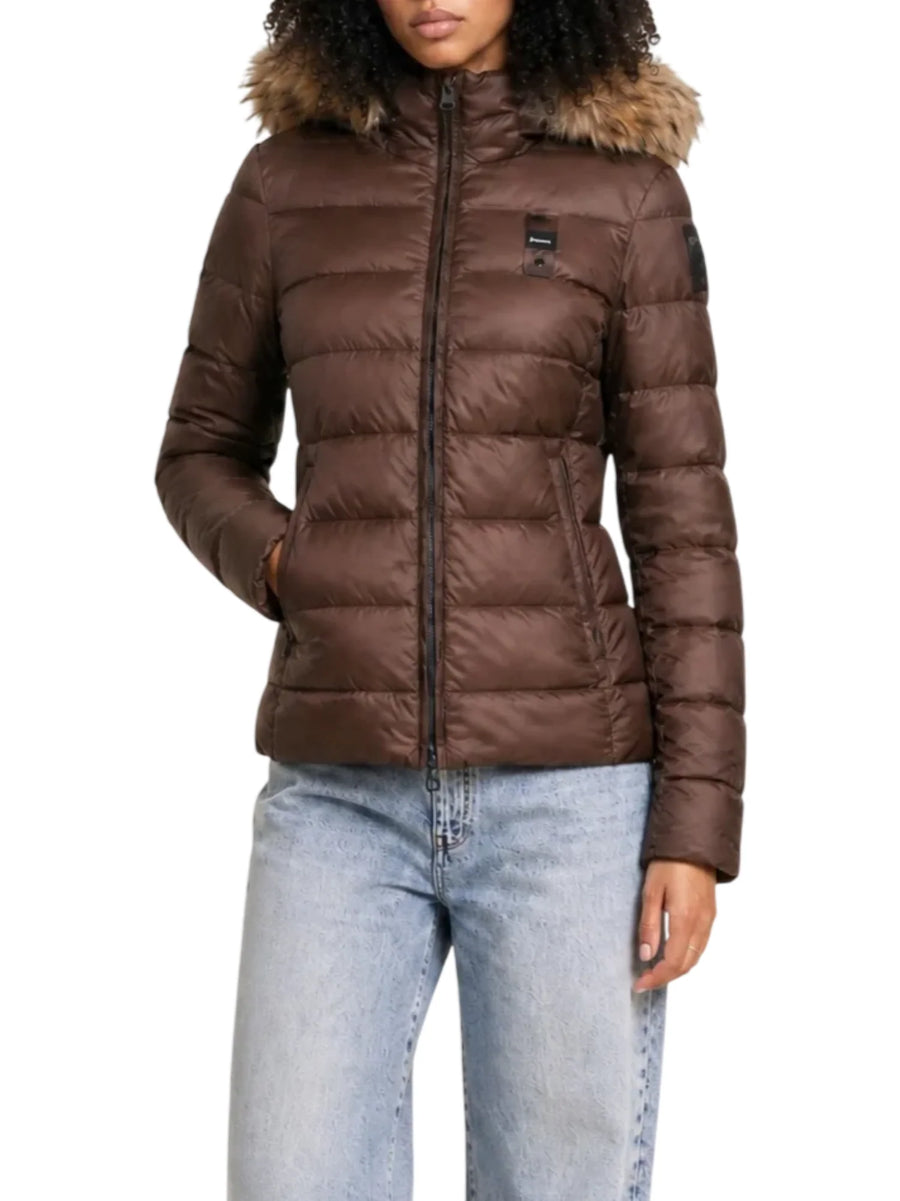 arcadia con cappuccio ecopelliccia in piuma 26WBLDC03038-006047 30BEI BLAUER 