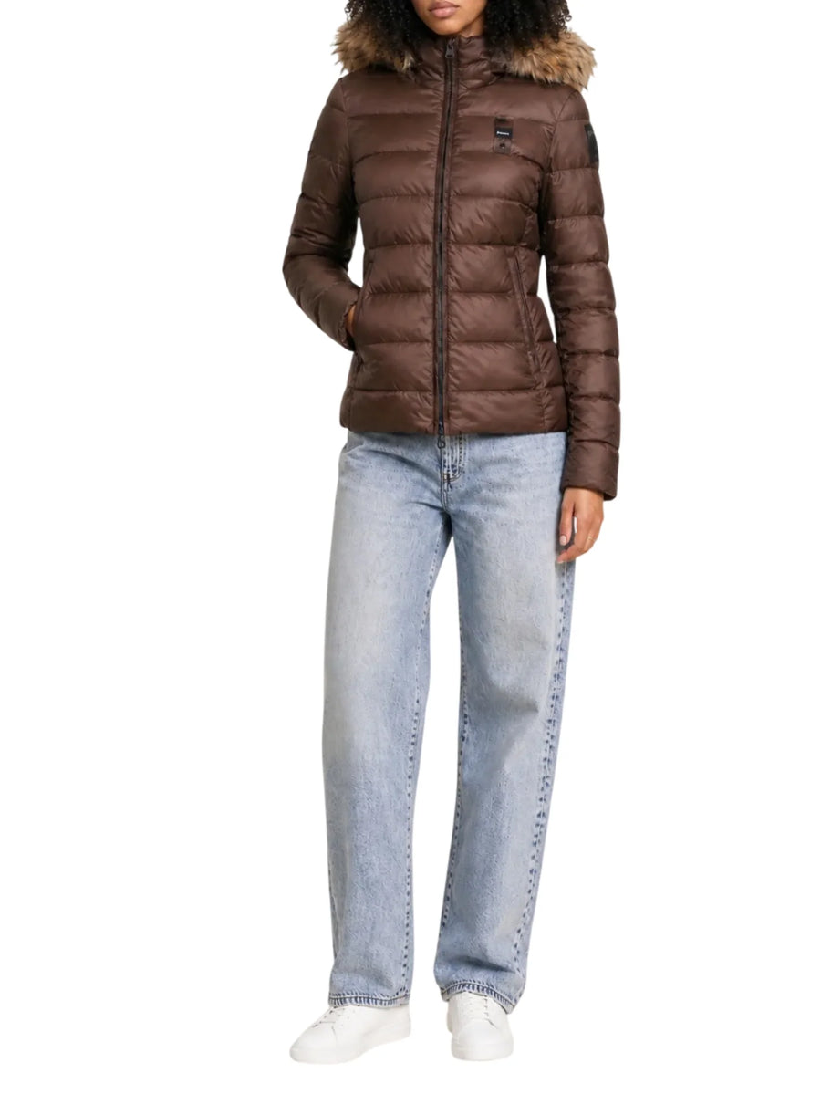 arcadia con cappuccio ecopelliccia in piuma 26WBLDC03038-006047 30BEI BLAUER 