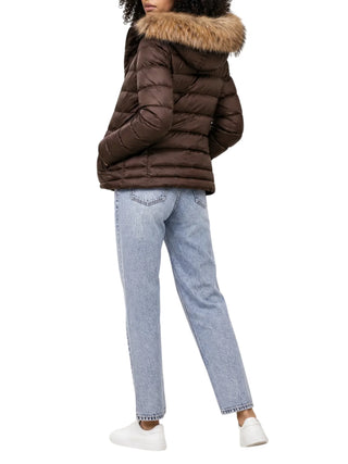 arcadia con cappuccio ecopelliccia in piuma 26WBLDC03038-006047 30BEI BLAUER