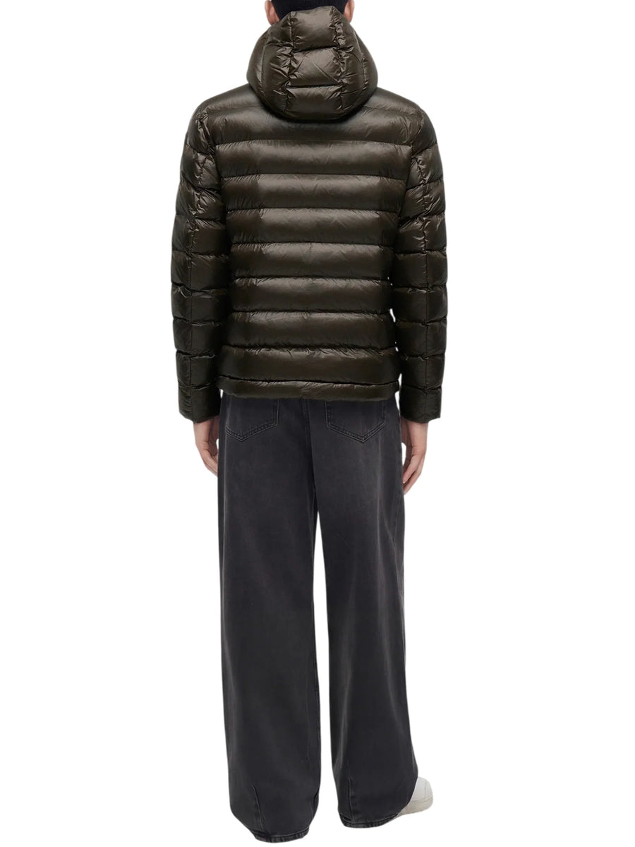 Blauer piumino uomo Adams con cappuccio marrone